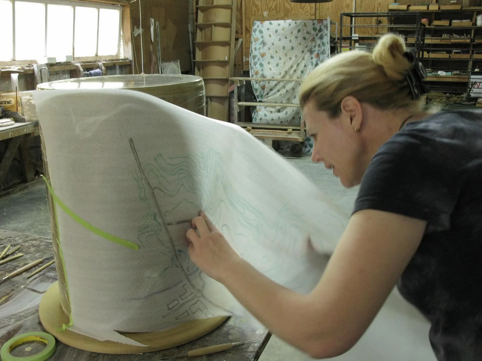 Tracing the map onto a column segment