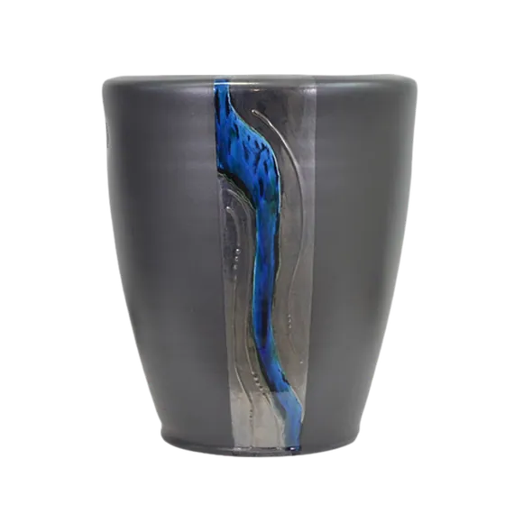 Blue Driftwood Crucible Pot