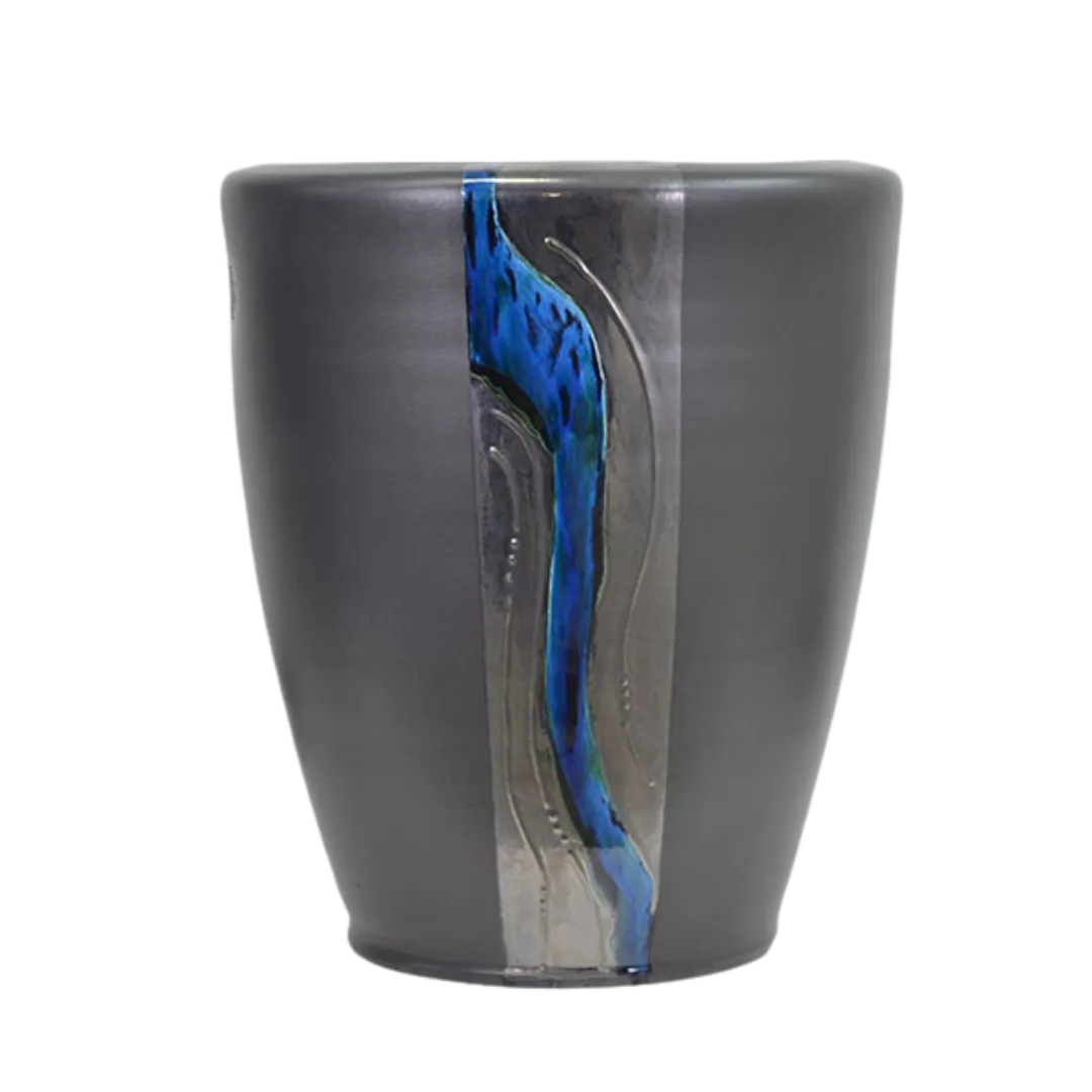 Blue Driftwood Crucible Pot