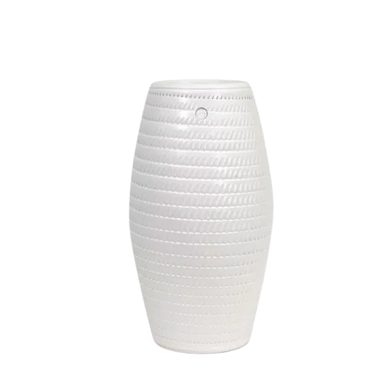 Roulette Bead Satin White