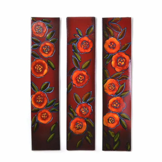 Old Roses Wall Panel Set (3) 800mm