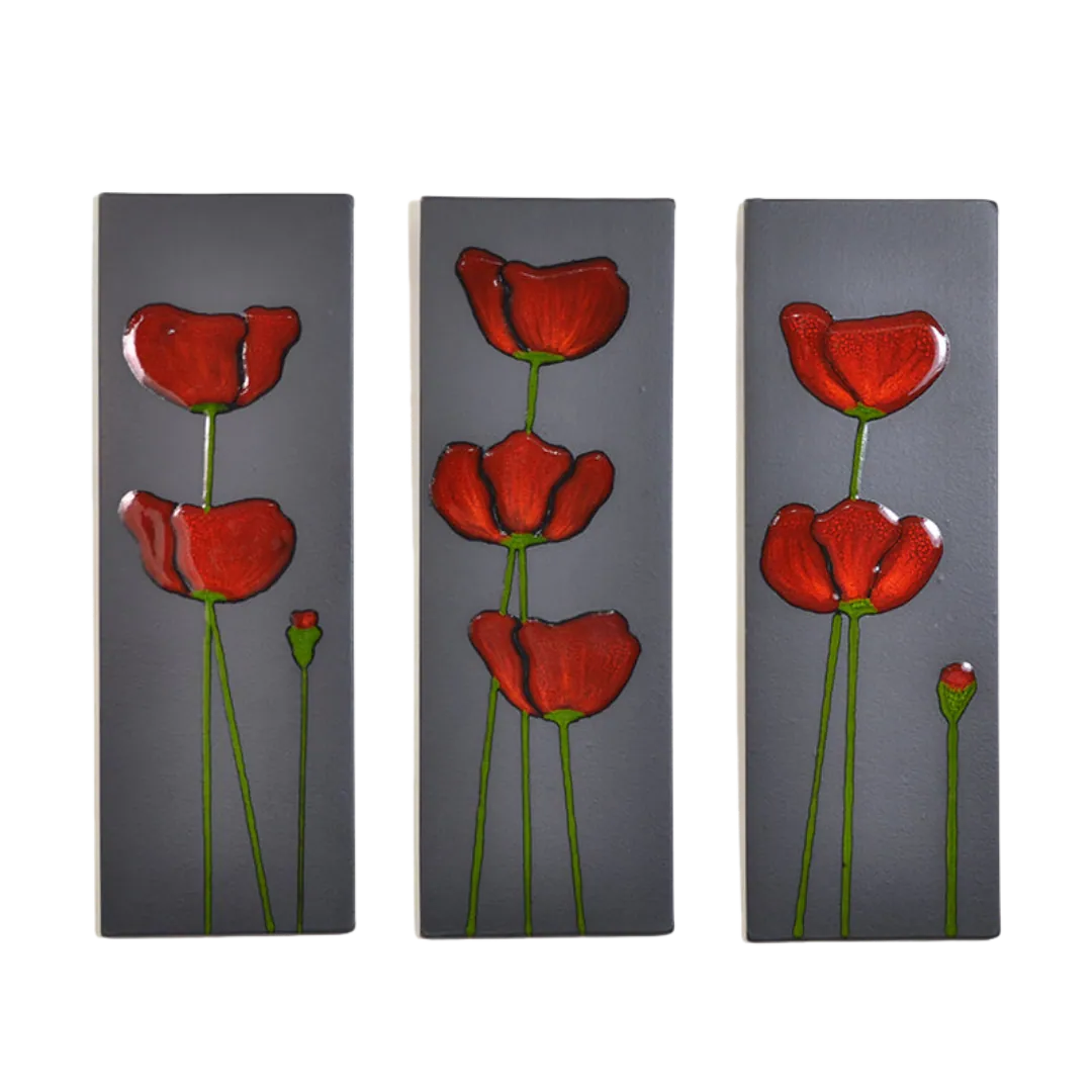 Poppy Wall Panel Set (3) 500mm
