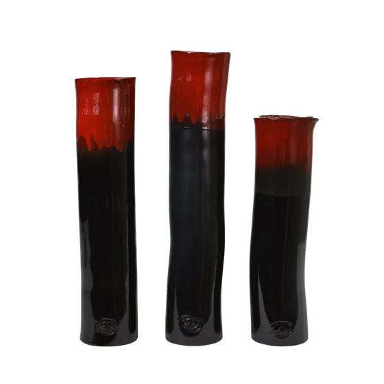 Sentinel Hollyberry on Gloss Black (Set of 3)