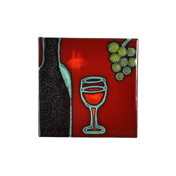 Wine Glass & Grape Plaque