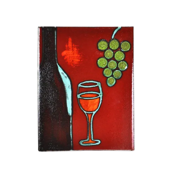 Wine Glass & Grape Vignette