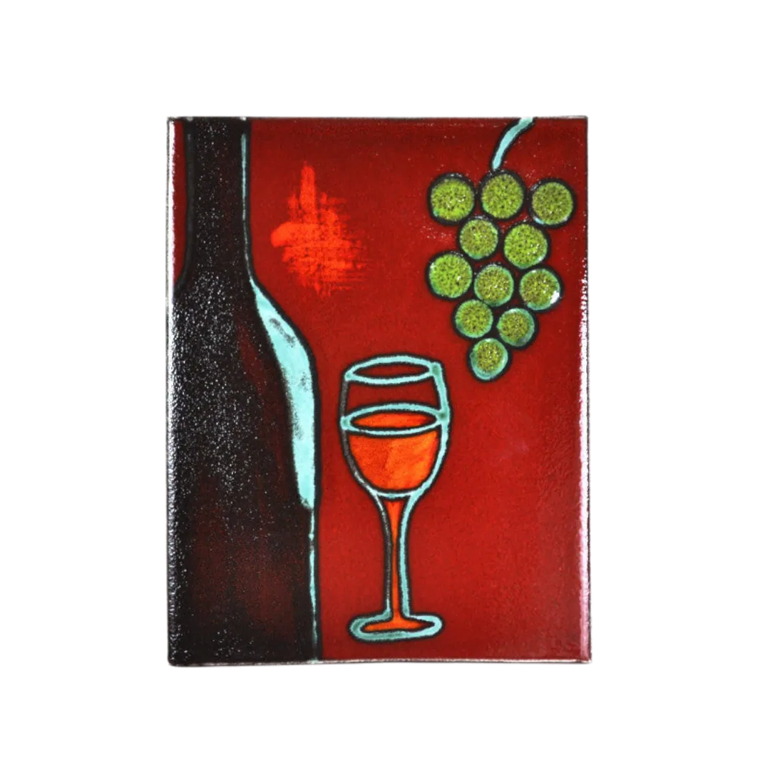 Wine Glass & Grape Vignette