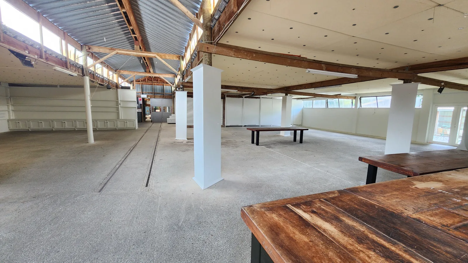 The Morris & James site, empty and packed up