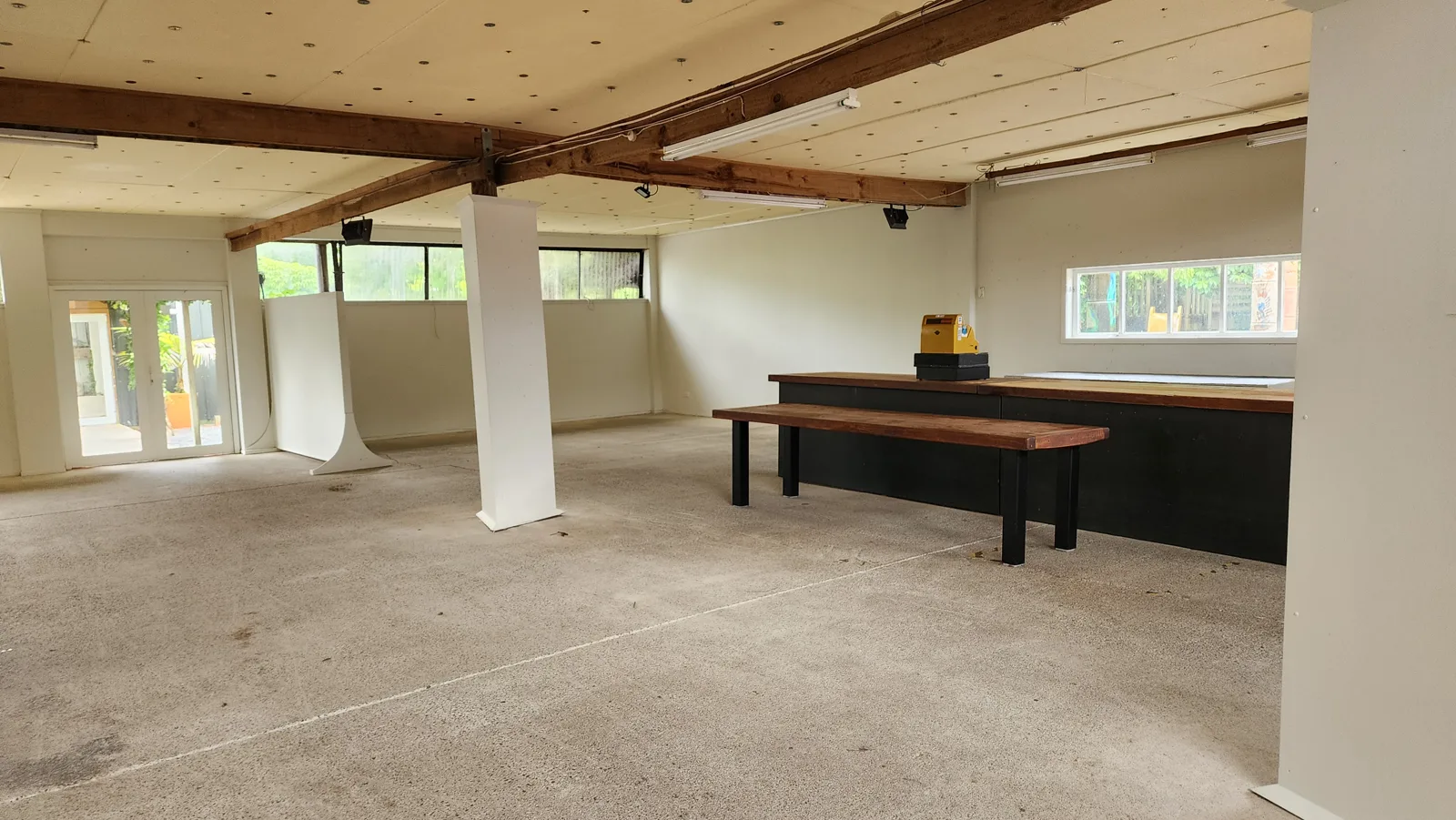 The Morris & James site, empty and packed up