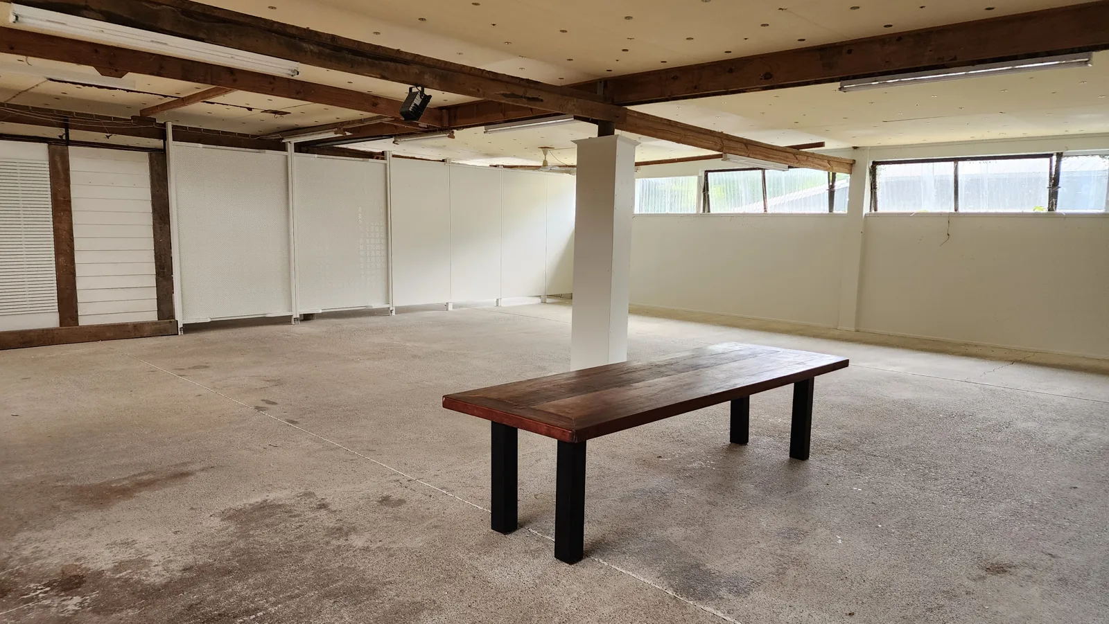 The Morris & James site, empty and packed up