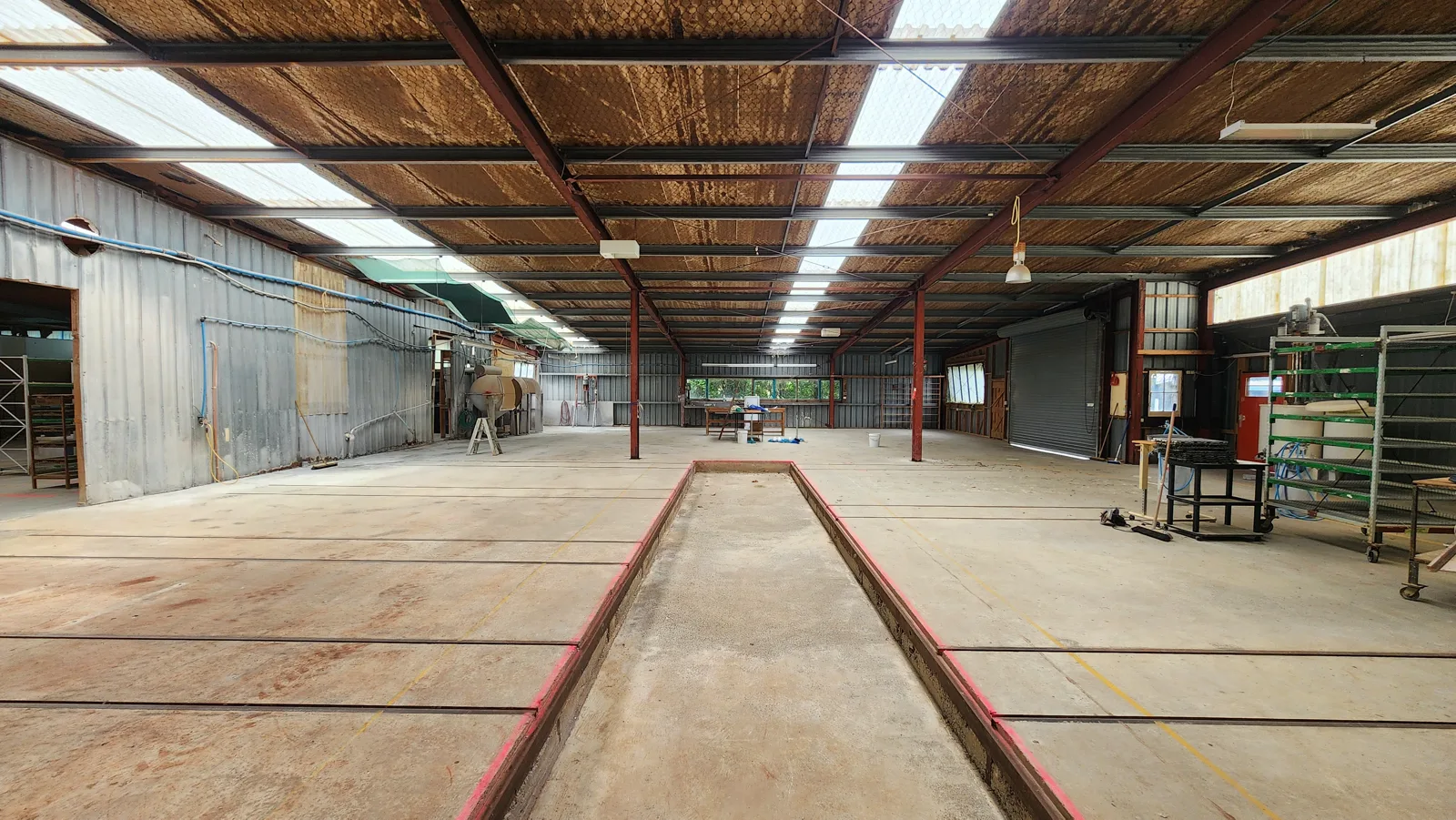 The Morris & James site, empty and packed up