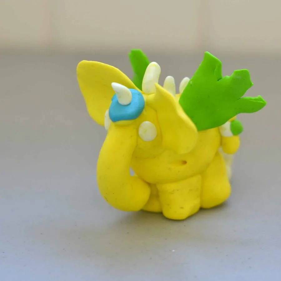 A clay elephant made in a Klay Master workshop