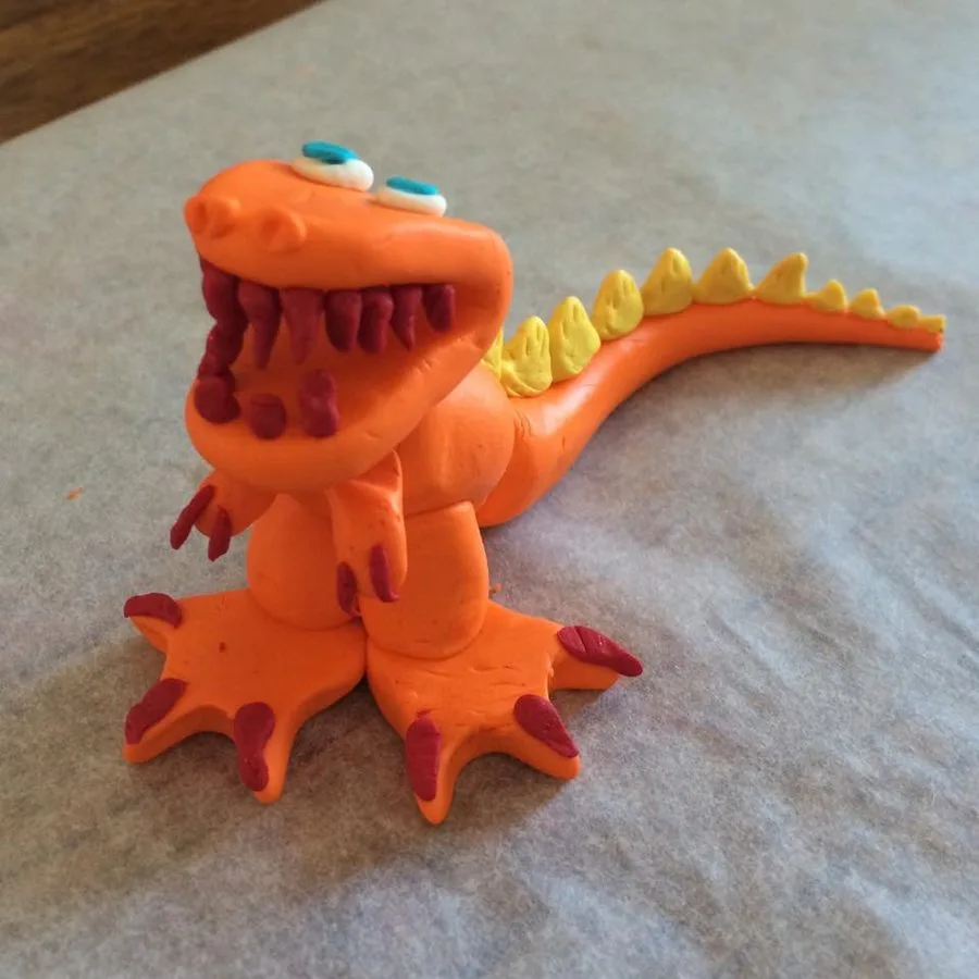 A clay monster made in a Klay Master workshop