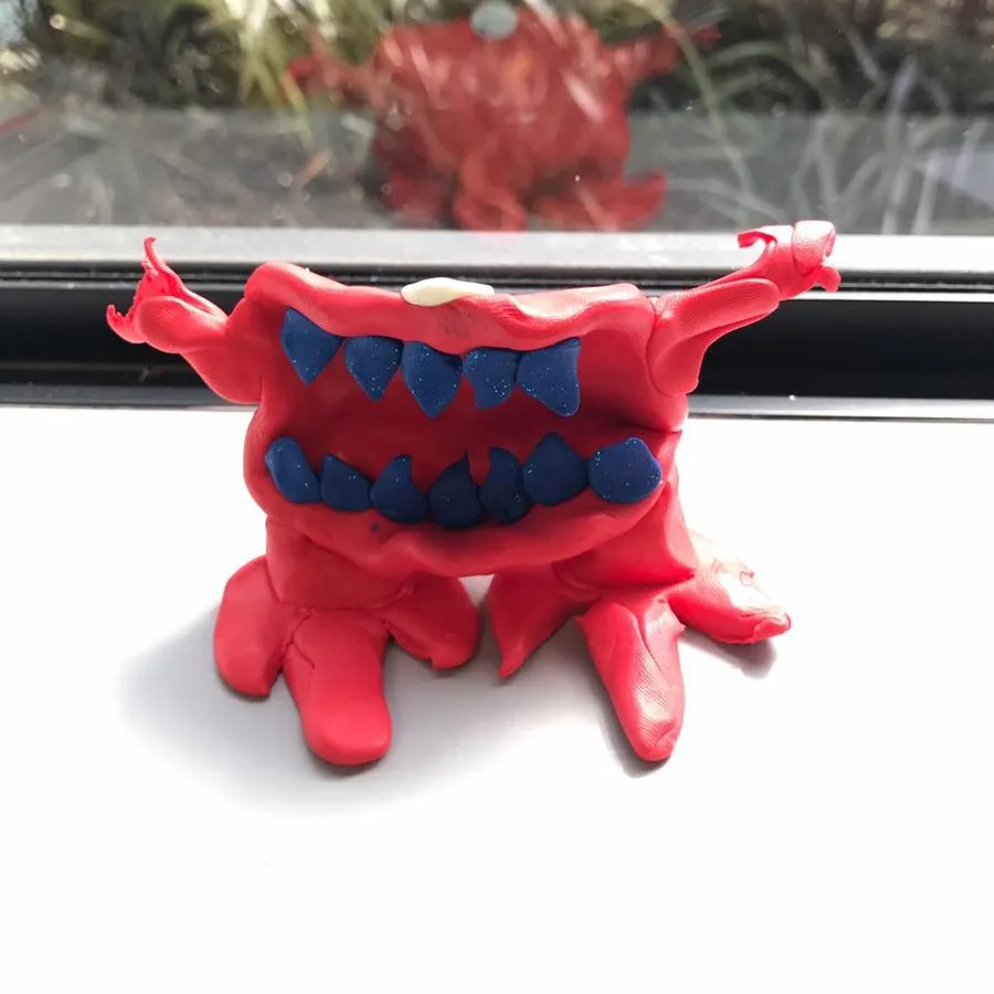 A clay monster made in a Klay Master workshop