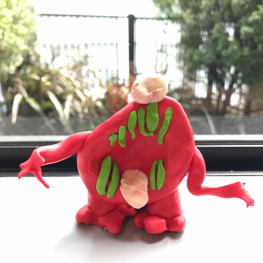 A clay monster made in a Klay Master workshop