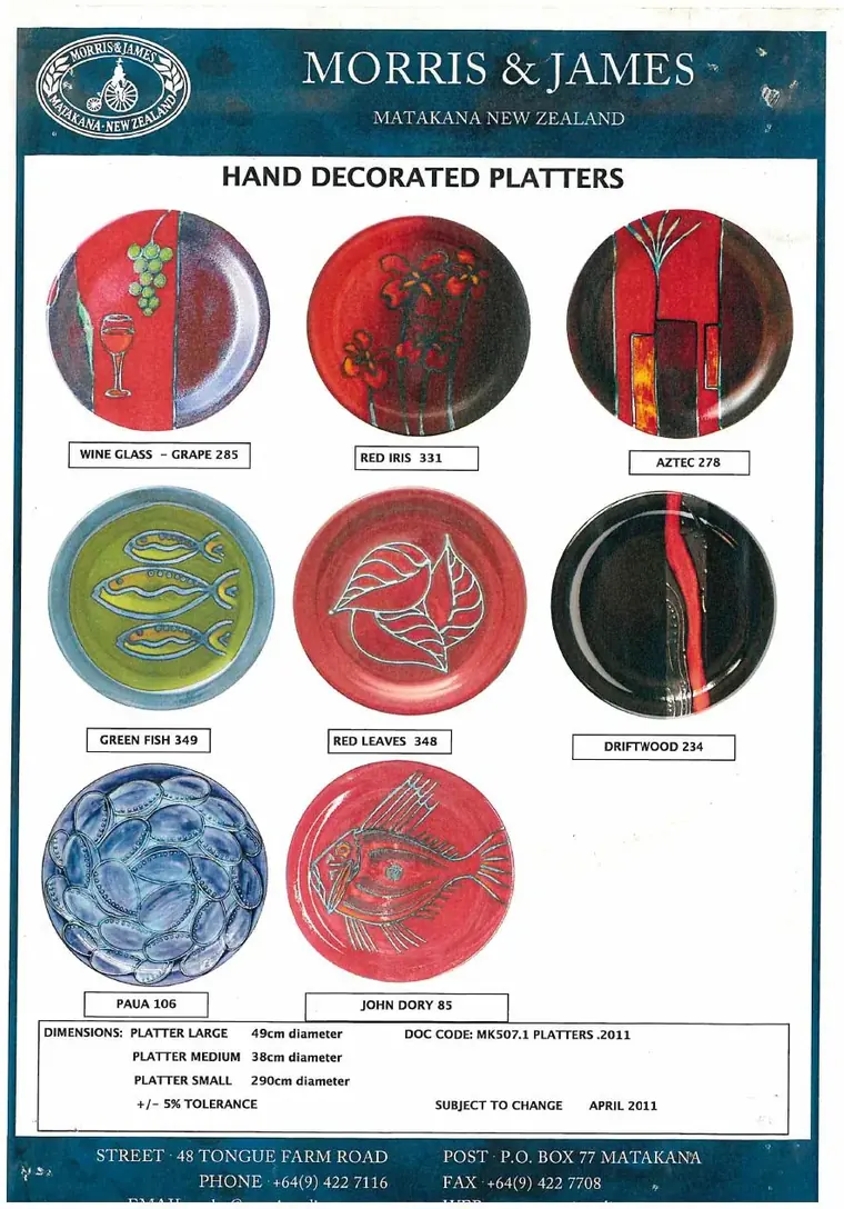 Hand-decorated platters