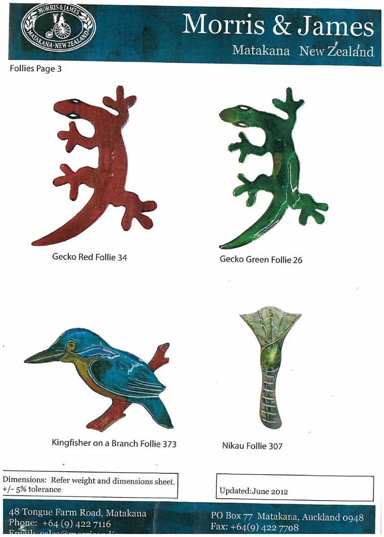 Wall follies: geckos and kingfisher