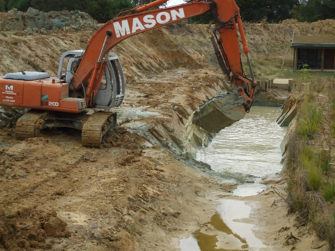 Harvest time: digging up clay