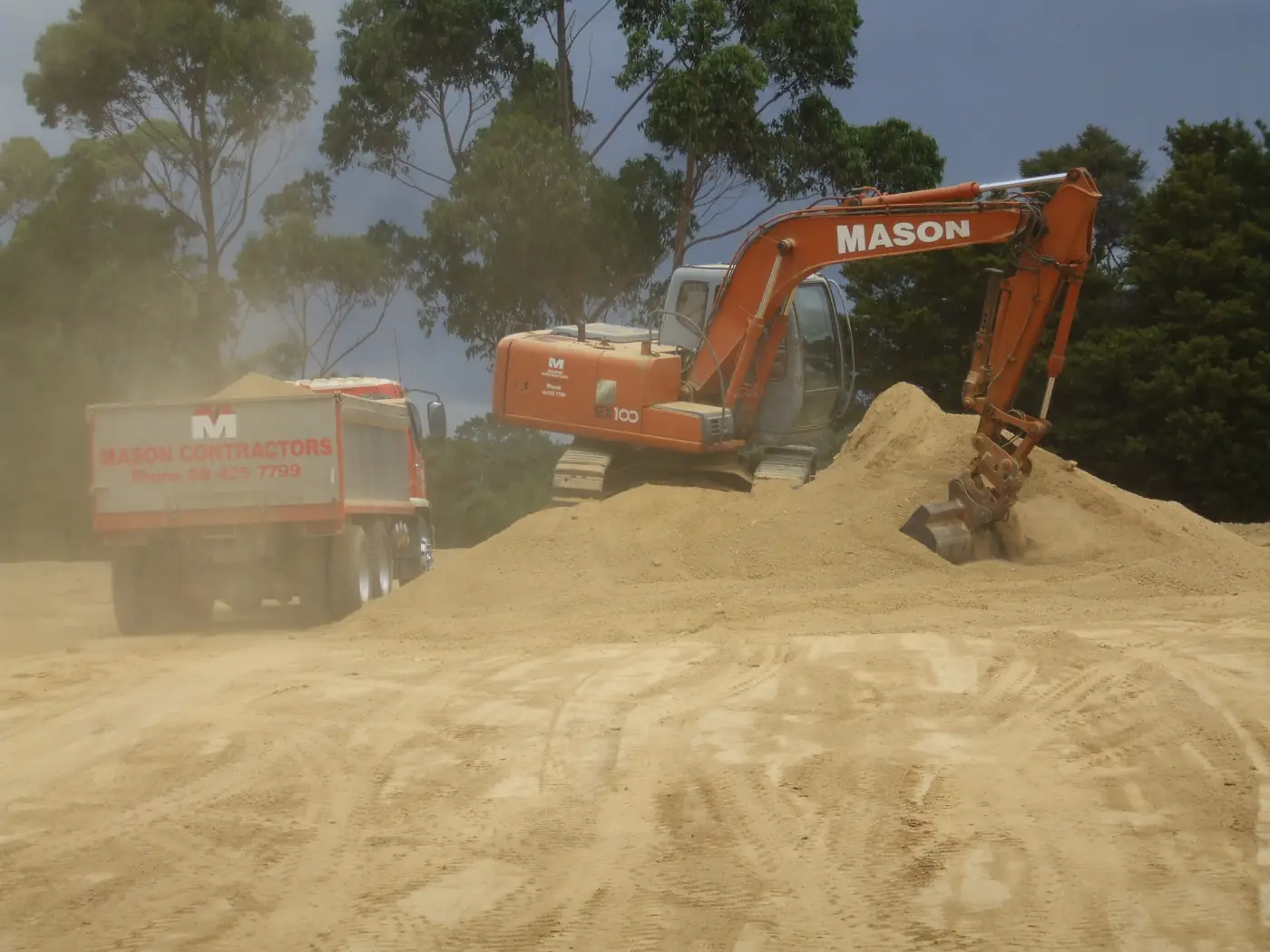 Transporting clay to the shed