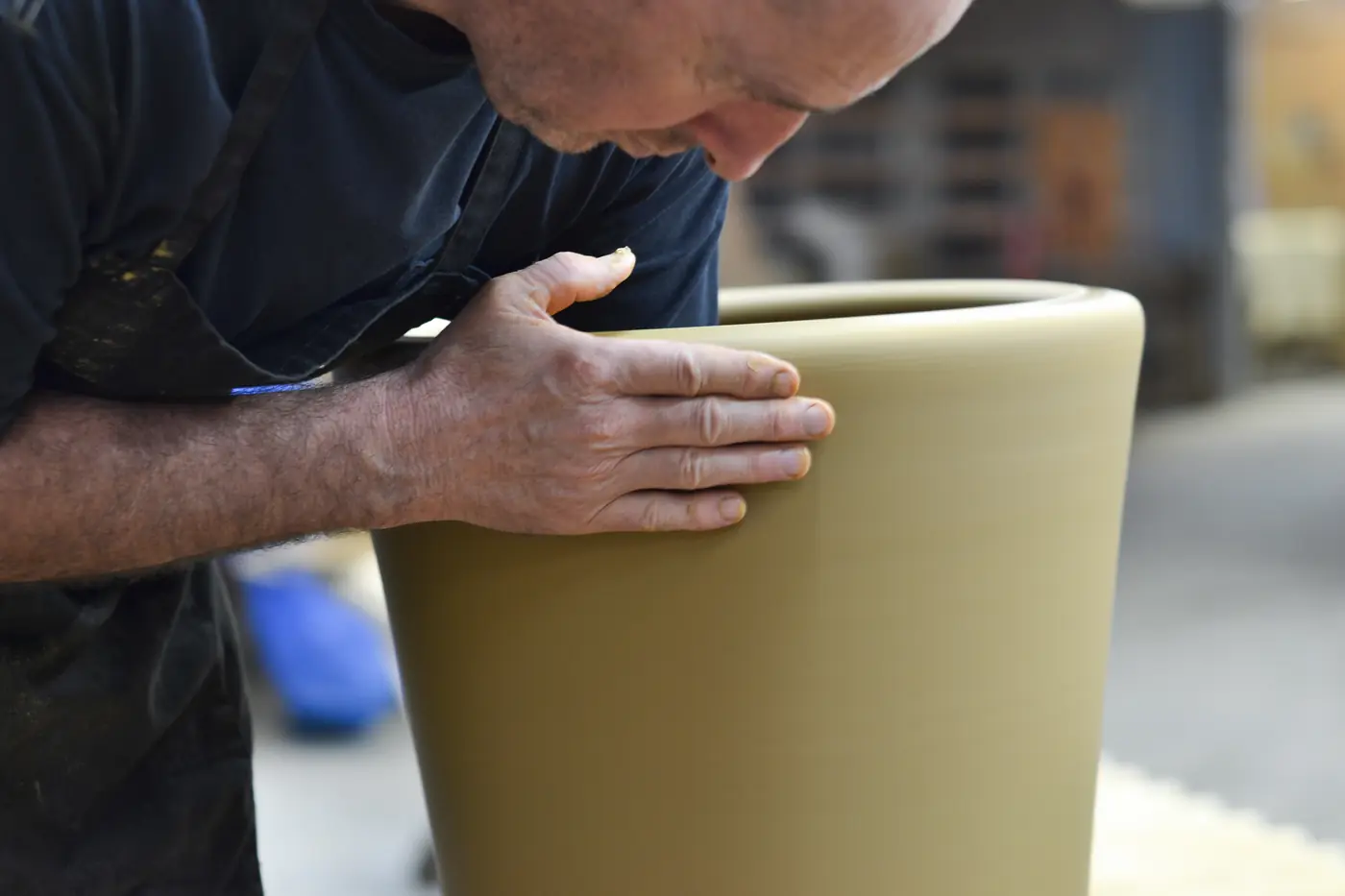 Ian Foote, Head Potter, at work