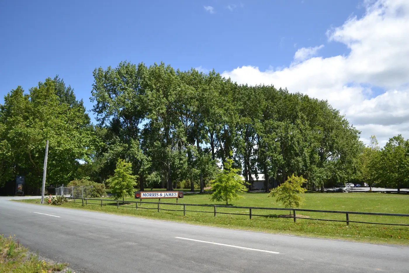 Roadside view of the entrance