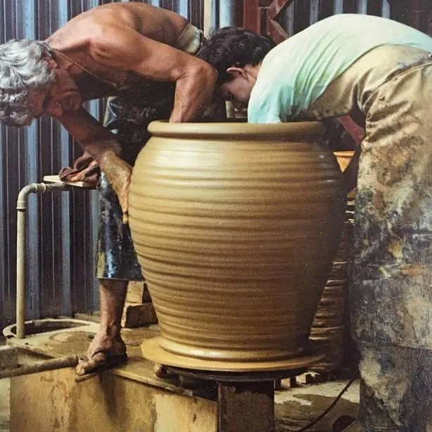 Throwing a large pot in the early years
