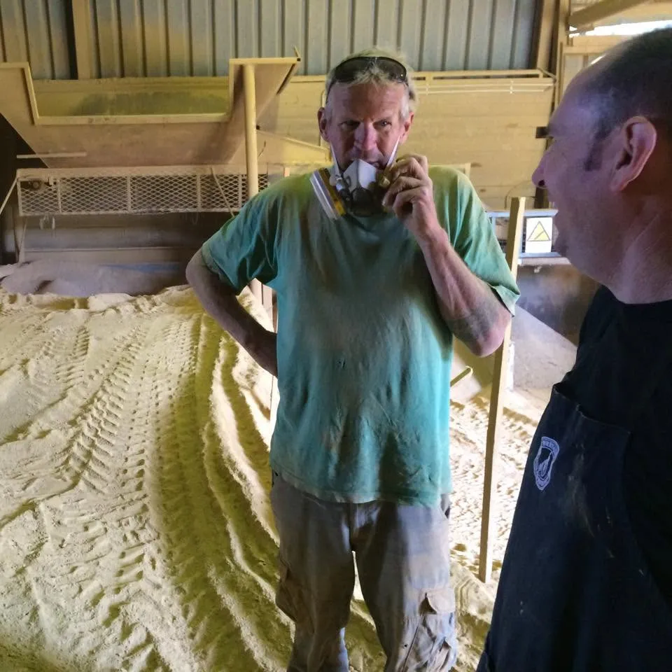 Morris & James staff together at the pottery
