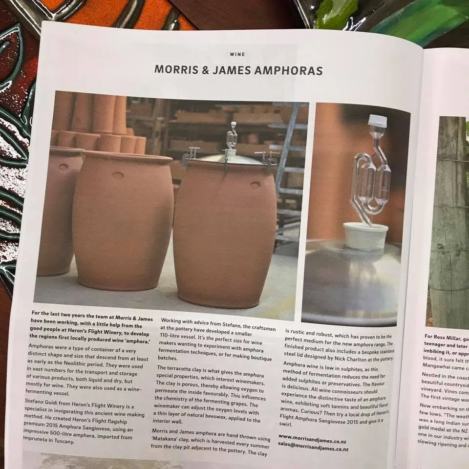 Morris & James Amphoras, from a magazine feature