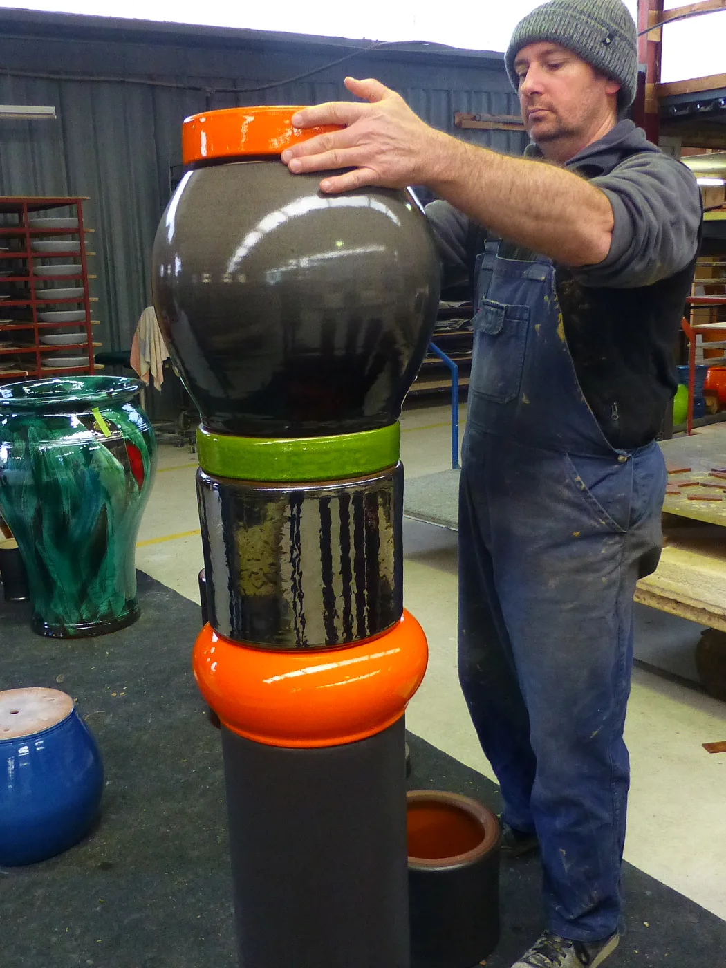 Stacking a column in the factory