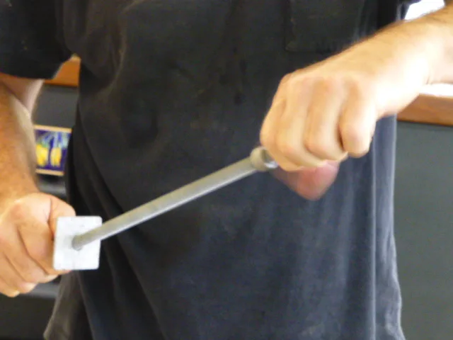 The threaded rod that holds a column together