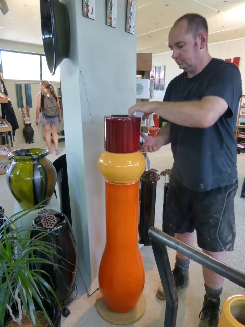 Assembling a column in the showroom