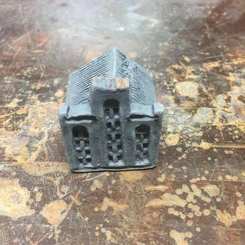 A tiny church, before firing