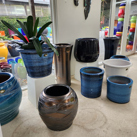 Bronze & Oceans pots - enquire for pricing and options