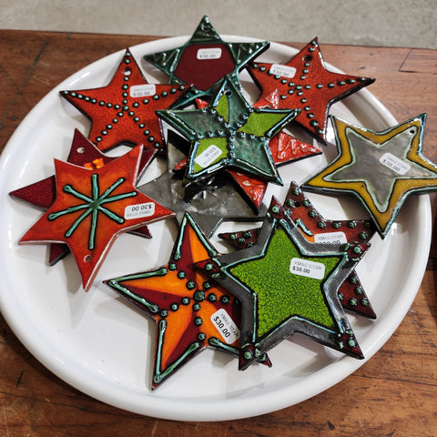 Festive Star Decorations, $30 each