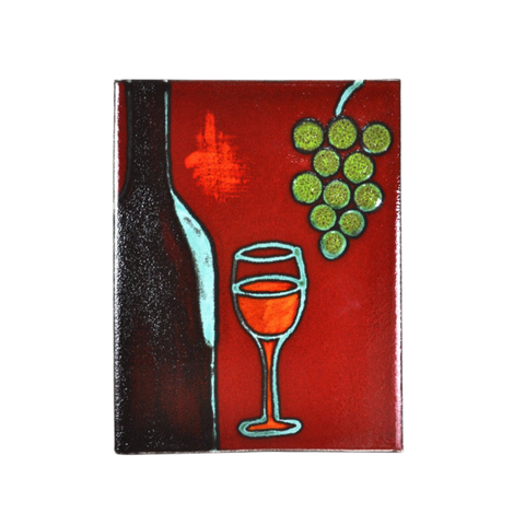 Wine Glass & Grape Vignette